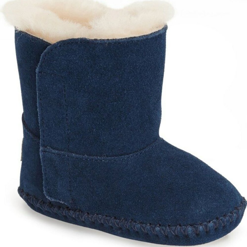 UGG Caden Infant Baby Size 0 - 6 Months Navy Blue Bootie (Baby & Walker)